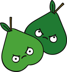cute cartoon pears