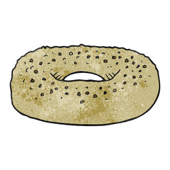 textured cartoon bagel