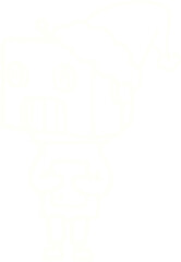 Christmas Robot Chalk Drawing