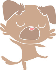 flat color style cartoon dog