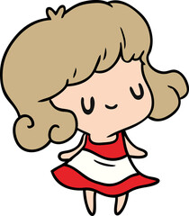 cartoon kawaii of cute girl