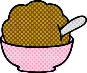 quirky comic book style cartoon chocolate ice cream