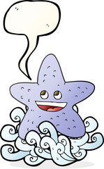 speech bubble cartoon starfish