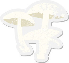 wild mushrooms grunge sticker