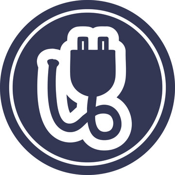 recommend clip art: electrical plug circular icon