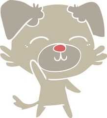 flat color style cartoon dog