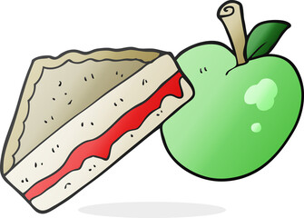 cartoon packed lunch