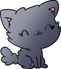 gradient cartoon cute kawaii fluffy cat