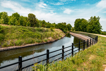 Fototapeta premium Rural canal and fields in Holland