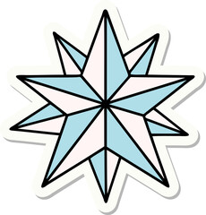 tattoo style sticker of a star