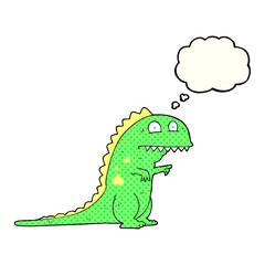 thought bubble cartoon dinosaur