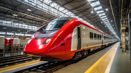 Naklejka premium Crimson Symphony: A Majestic Encounter of Scarlet and Ivory