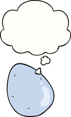 cartoon egg and thought bubble