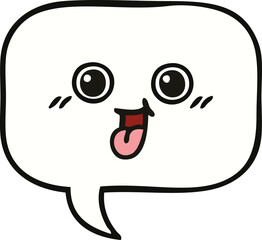 cute cartoon speech bubble