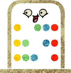 retro illustration style cartoon abacus