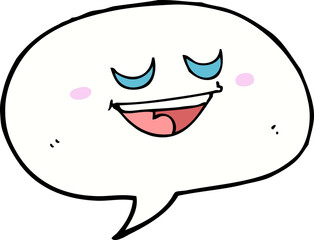 cute cartoon speech bubble