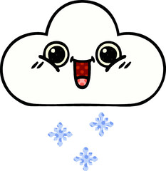 comic book style cartoon snow cloud