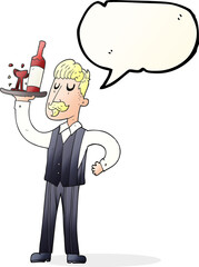speech bubble cartoon waiter