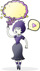 speech bubble cartoon vampire girl