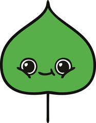 cute cartoon expressional leaf