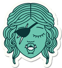 orc rogue character face sticker