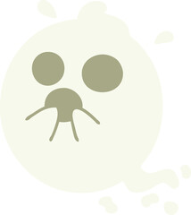 cute frightened ghost