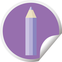 purple coloring pencil graphic circular sticker