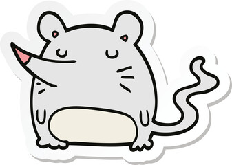 sticker of a cartoon mouse