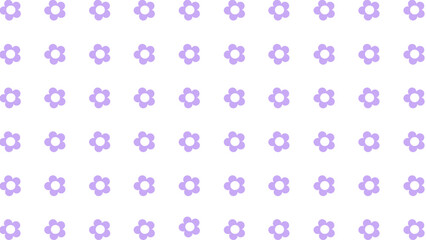 White background with purple flowers