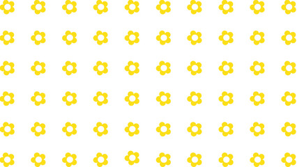 White background with yellow flowers