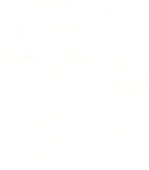 Angry Cat Chalk Drawing