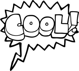 cool speech bubble cartoon symbol