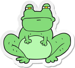 sticker of a cartoon frog