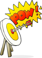 cartoon archery target