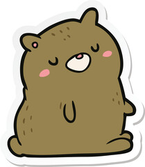 sticker of a cartoon bear