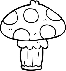 line drawing cartoon toadstool