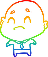 rainbow gradient line drawing old man