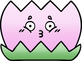 gradient shaded cartoon water lilly