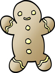 cartoon doodle christmas gingerbread