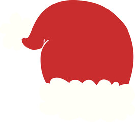 flat color style cartoon christmas hat
