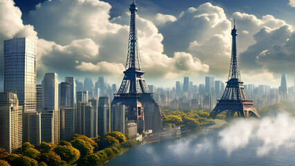 Eiffel Tower Random City Sites