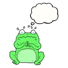 thought bubble cartoon funny frog