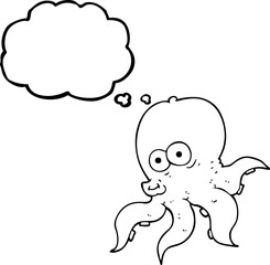 thought bubble cartoon octopus