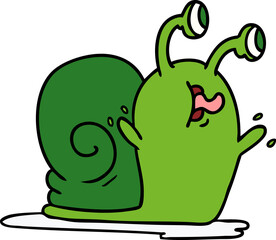 cartoon of a slimy snail