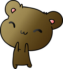 gradient cartoon kawaii cute teddy bear