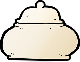 cartoon old style ceramic pot