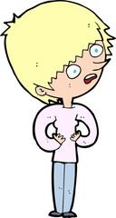 cartoon shocked woman