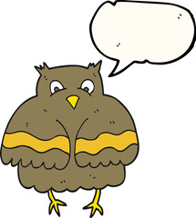 speech bubble cartoon owl