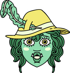 orc bard character  illustration