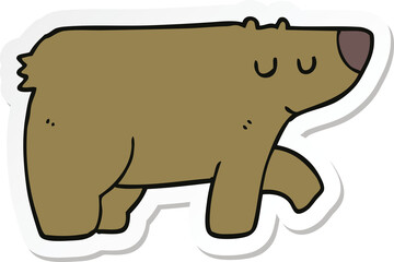 sticker of a cartoon bear